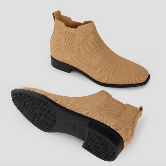 VIVAIA Water-Repellent Square-Toe Ankle Boots Neutral Tan, Modern EU/39 US/8 - Picture 5 of 14